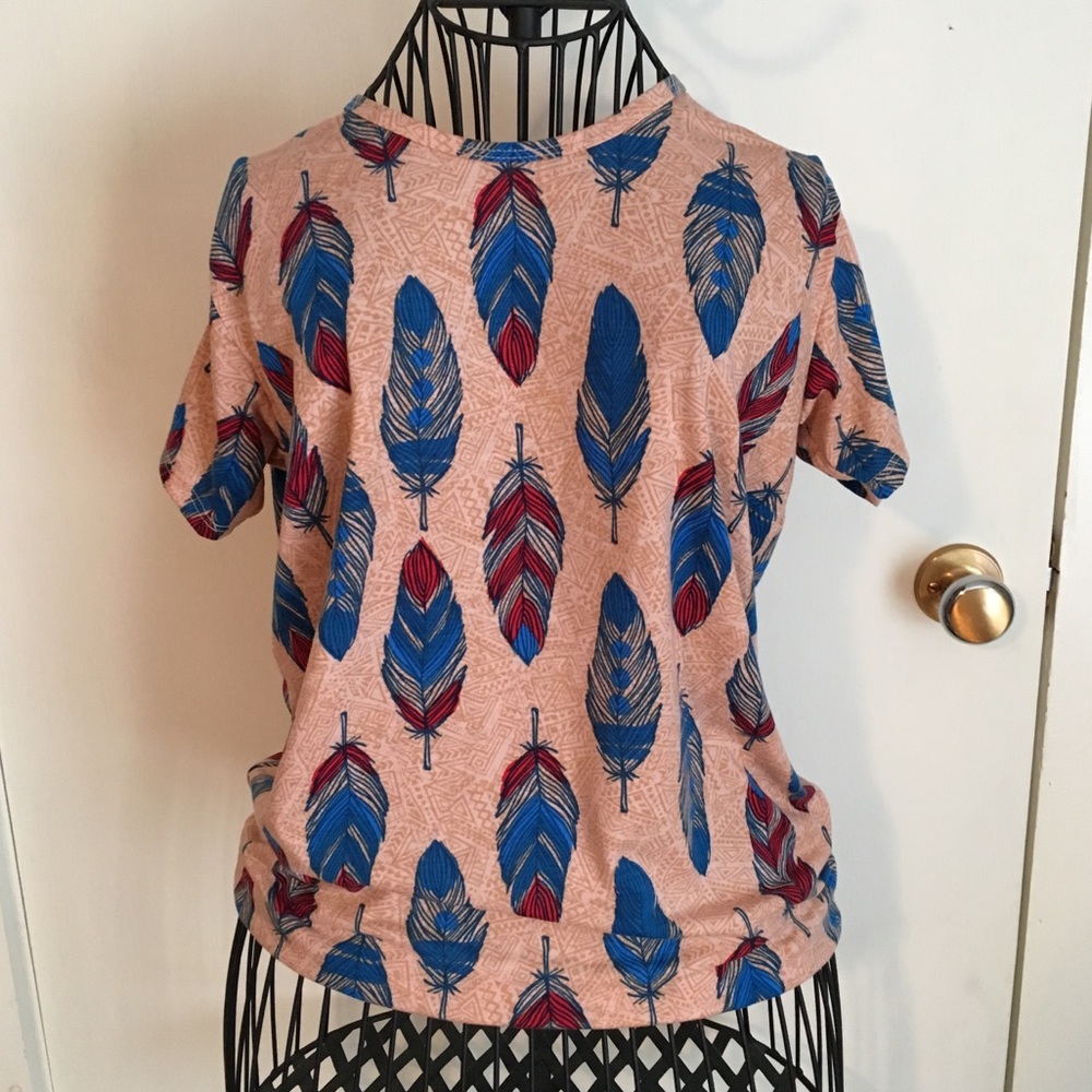 LuLaRoe Size 12 Feather Print Gracie